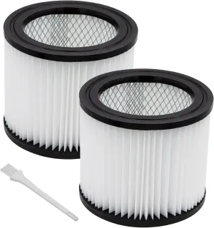 90398 HEPA Replacement Filter - Small Cartridge Vacuum Filter Pack of 2 Fit for Shop-Vac 90398/118692, 9039800, 903-98, 903-98-00 Wet and Dry Vacuum (2 Filters  1 Brush)