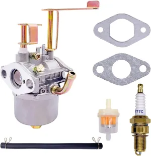 A100626 Carburetor for Champion Power Equipment 42432 62422 1200 1500 Watts 80cc 2.4HP Portable Gas Generator Powermate PWLE0799 79cc Lawn Edger Mower with Fuel Line Filter Spark Plug Gasket Kit