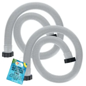 Above Ground Pool Hose Replacement 1.5" Diameter x 59" Long, Pack of 2 - Compatible with Intex 29060E, Pool Filter Pump Hoses, Sand Filters, Saltwater Systems with 1,500 to 2,500 GPH
