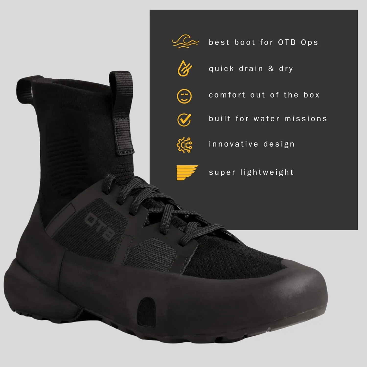 Abyss Tactical Boots – Men’s Lightweight, Water-Friendly Combat Boots with Drainage & Grip for All Terrains