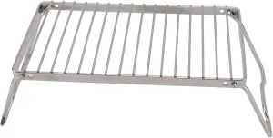 Adjustable Height Folding Camping Grate, Thicker Camp Fire Cooking Racks, Stainless Steel Backpacking Grill Portable Picnic Grill with Draining for Outdoor, Easy to Store and Carry