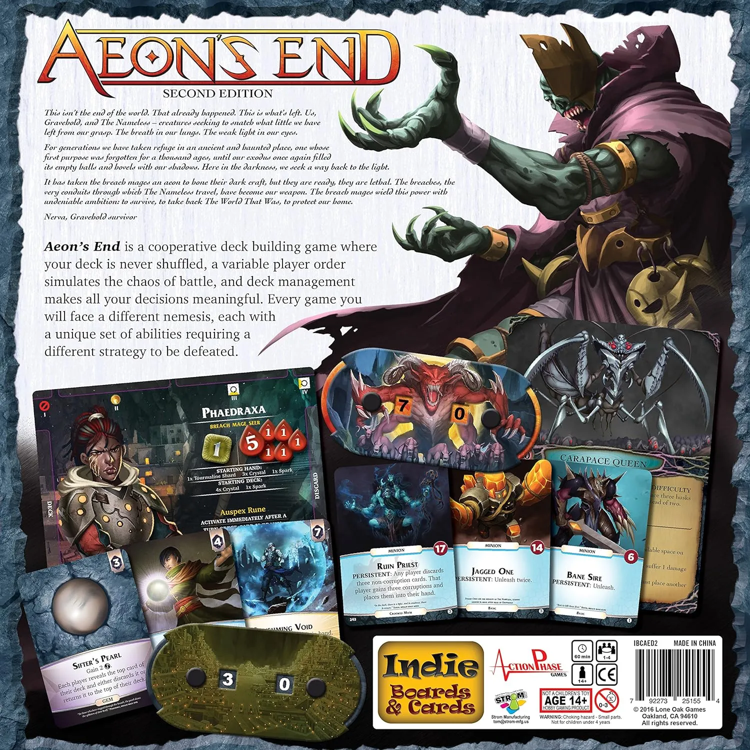 Aeon's End 2e - Cooperative Deck Building Card Game for Game Night, 1 – 4 Players Teens, 14  and Adults - Science Fiction & Fantasy Strategy Board Game - 60 Min Play Time - Indie Boards and Cards