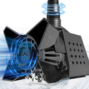 AgiiMan 3200 GPH Pond Pumps - 200W Pond Pump for Outdoor Ponds with Filter Bag and 33 FT Cable, Submersible Water Pump Max Lifting Height 20 FT, Ultra Quiet Sump Pump for Pond, Waterfall, Fish Tank