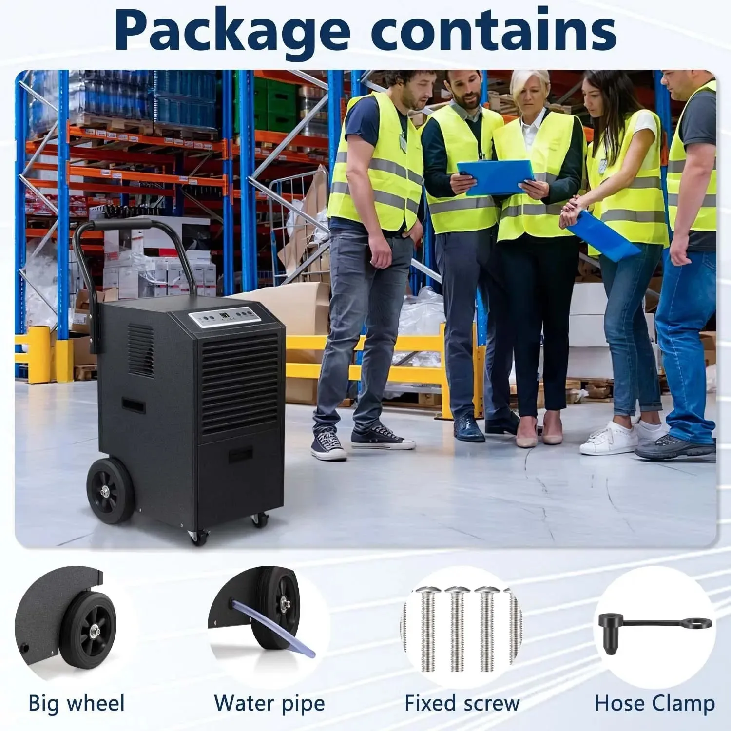 Aglucky Commercial 110Pint Portable Dehumidifier