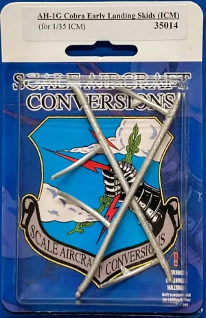 AH-1G (Early) Cobra Helicopter Metal Landing Skids for ICM Models (1:35th Scale Model kit Accessory)