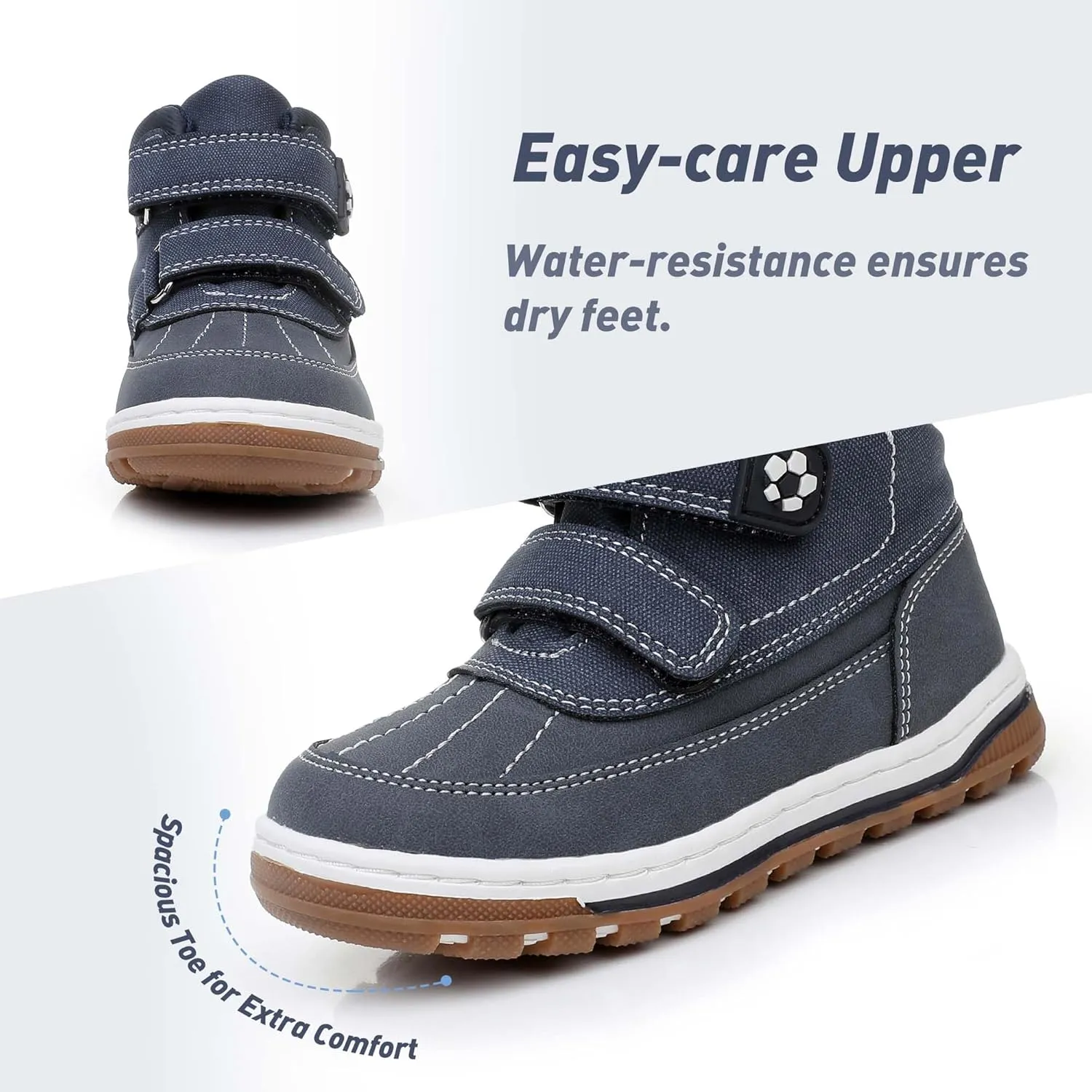 Ahannie Boys Girls Boots Toddler Kids Fall Winter Boots Water Resistant Outdoor Ankle Shoes(Toddler/Littler Kid)