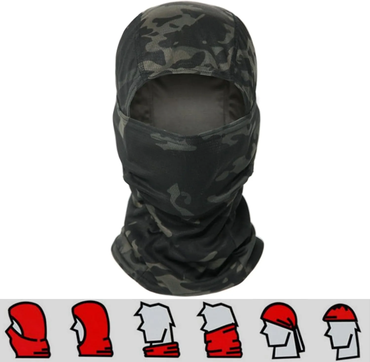 Airsoft Helmet,Black Tactical Helmet,Airsoft Mask Mesh,Elastic Balaclava Mask, Anti Fog Airsoft Goggles, Tactical Full Face Protection, Airsoft Accessories,Military Gear