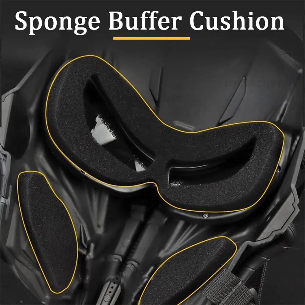 Airsoft Skull Full Face Protective Mask Balaclava Mask Adjustable for Outdoor Sports CS Cosplay Tactical Skull Mask