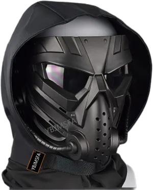 Airsoft Skull Mask Balaclava MaskCombination Suit, Cyberpunk Tactical Mask Outdoor Riding Halloween Mask, for Cosplay CS Game