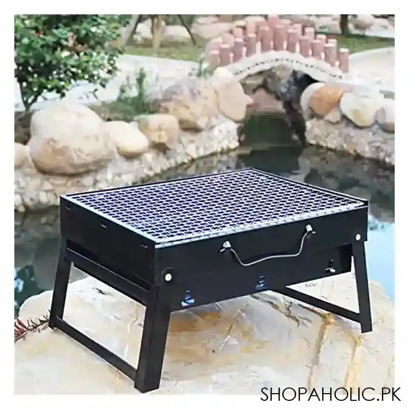 AJF Barbecue/BBQ Grill, 14.17 X 11.42 X 2.68 Inches, Portable, Easy To Carry & Clean, Ideal For Camping, TL-353