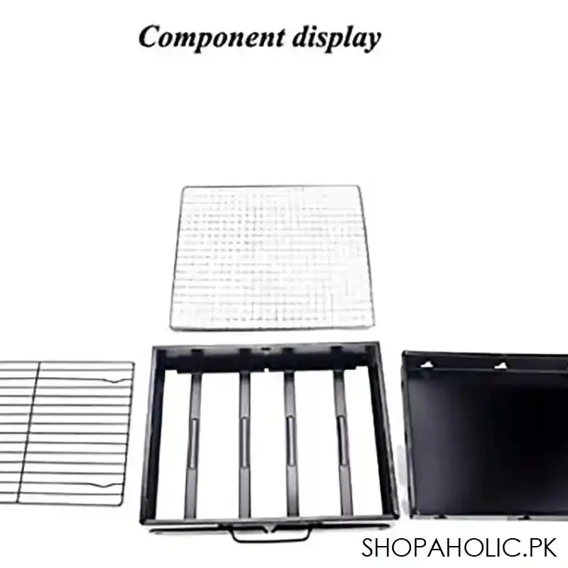 AJF Barbecue/BBQ Grill, 14.17 X 11.42 X 2.68 Inches, Portable, Easy To Carry & Clean, Ideal For Camping, TL-353