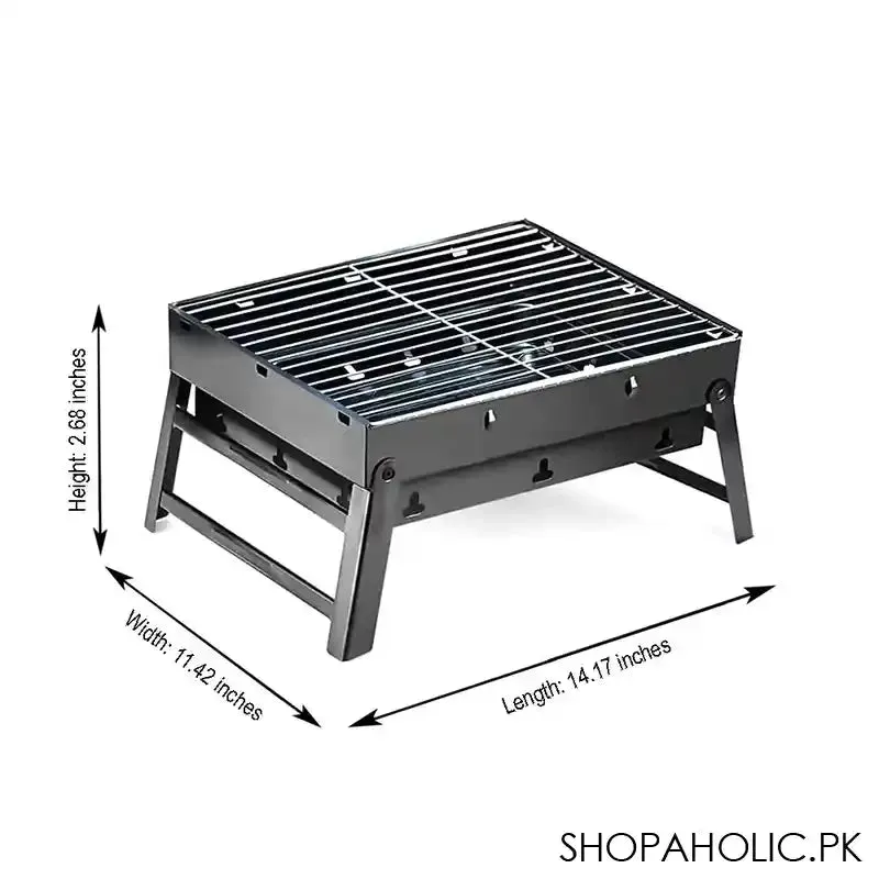 AJF Barbecue/BBQ Grill, 14.17 X 11.42 X 2.68 Inches, Portable, Easy To Carry & Clean, Ideal For Camping, TL-353