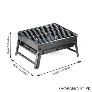 AJF Barbecue/BBQ Grill, 14.17 X 11.42 X 2.68 Inches, Portable, Easy To Carry & Clean, Ideal For Camping, TL-353