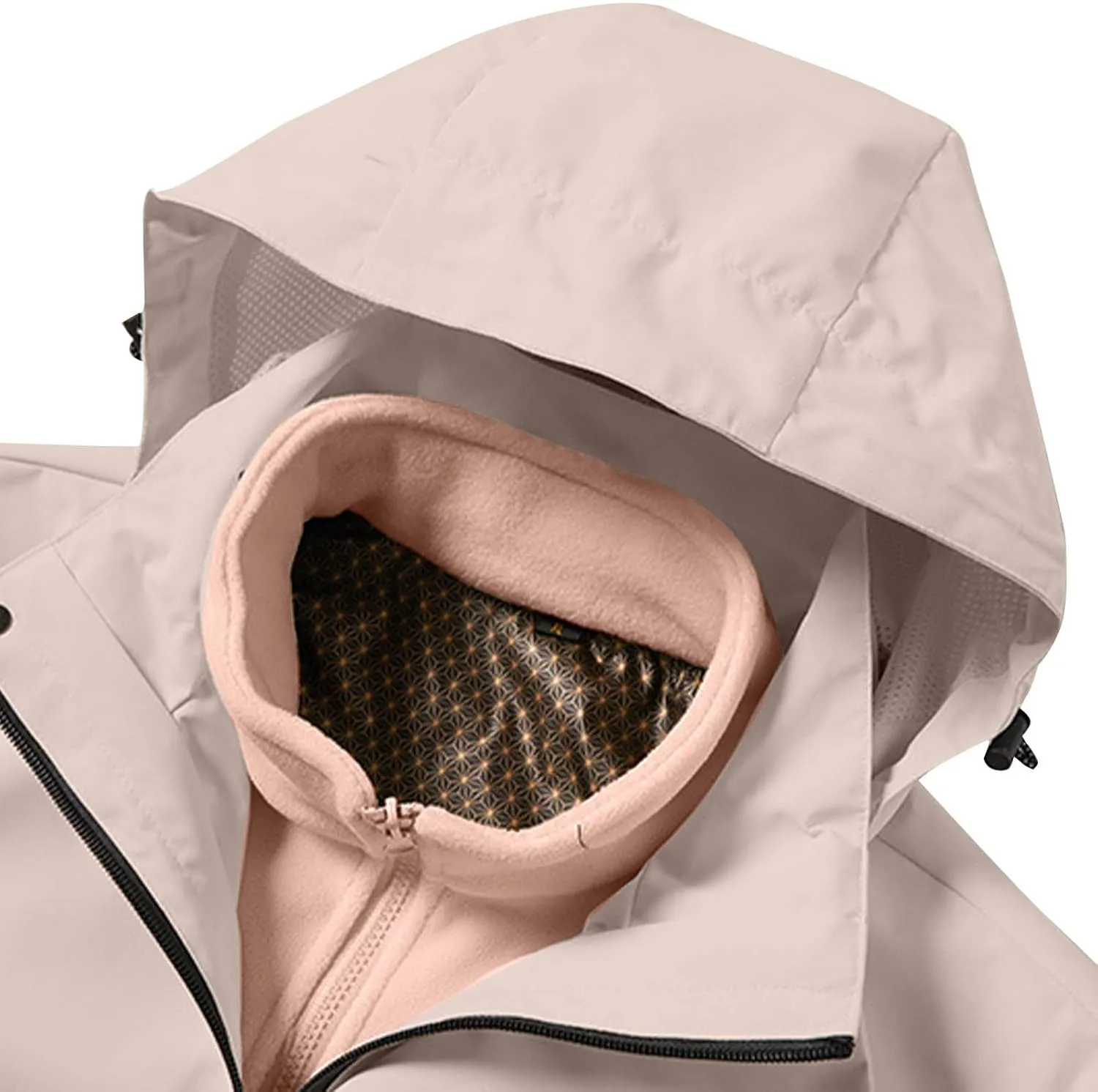 Akklian Women's Waterproof Outdoor Snowboard Breathable Ski Jacket Winter Warm Fleece Lined Windbreaker Zip Up Hooded Jacket
