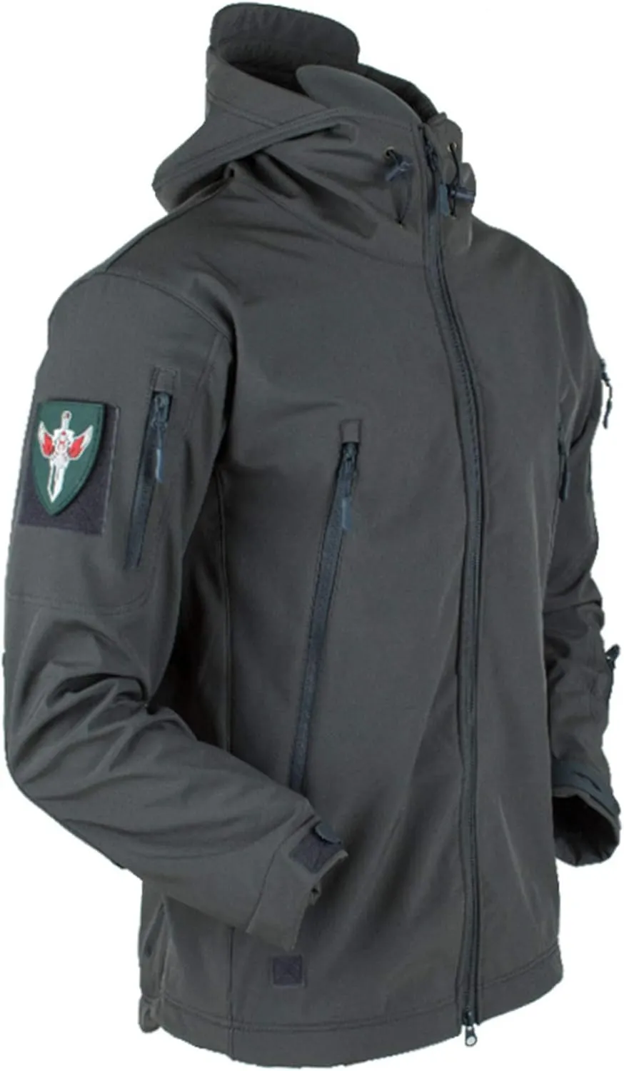 All-Weather Military-Grade Tactical Jacket,Men's Hooded Tactical Jacket Water Resistant Soft Shell Snow Ski Coats