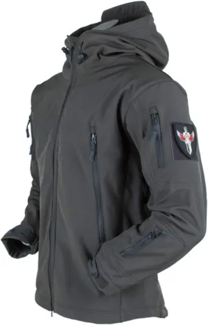 All-Weather Military-Grade Tactical Jacket,Men's Hooded Tactical Jacket Water Resistant Soft Shell Snow Ski Coats