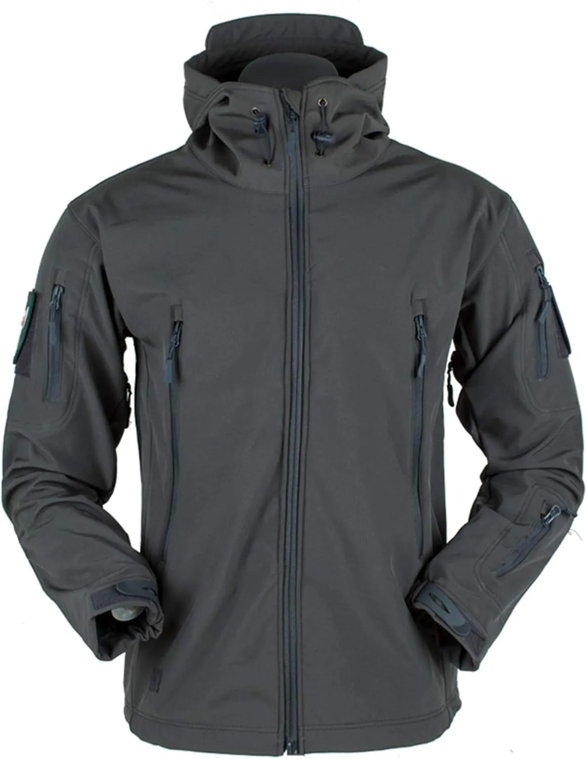 All-Weather Military-Grade Tactical Jacket,Men's Hooded Tactical Jacket Water Resistant Soft Shell Snow Ski Coats