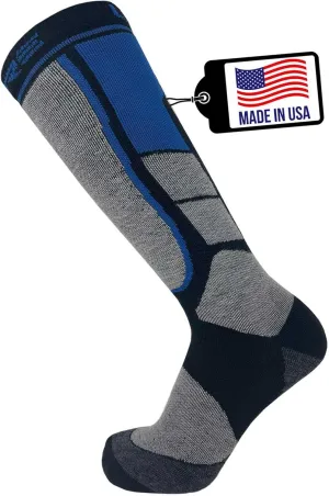 Alpaca Wool Ski Socks - Made in USA, Winter Weather Lightweight Skiing and Hunting Socks for Men and Women