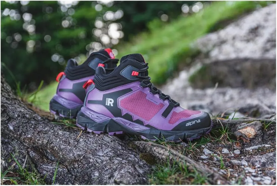 Alpina Breeze Women's Hiking Boots - Lightweight Ankle High Waterproof Shoes with Alpitex Breathable Membrane and Anti Slip Vibram Sole