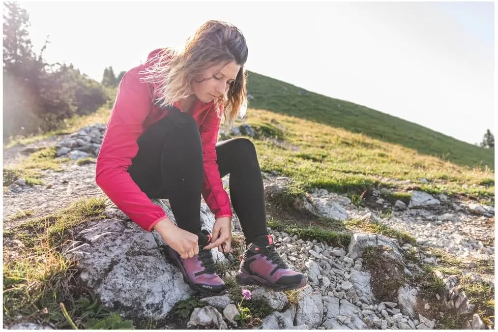 Alpina Breeze Women's Hiking Boots - Lightweight Ankle High Waterproof Shoes with Alpitex Breathable Membrane and Anti Slip Vibram Sole