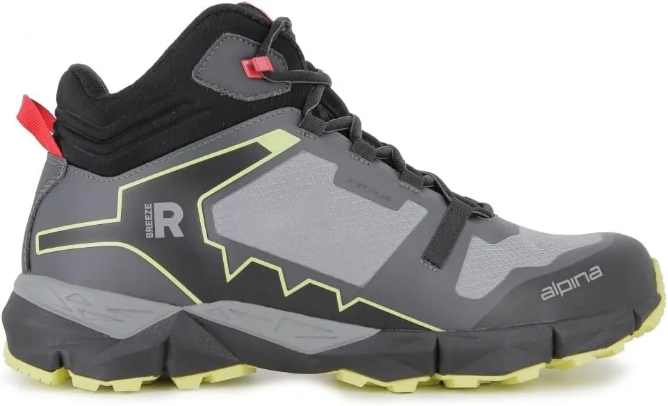 Alpina Breeze Women's Hiking Boots - Lightweight Ankle High Waterproof Shoes with Alpitex Breathable Membrane and Anti Slip Vibram Sole