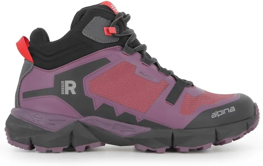 Alpina Breeze Women's Hiking Boots - Lightweight Ankle High Waterproof Shoes with Alpitex Breathable Membrane and Anti Slip Vibram Sole