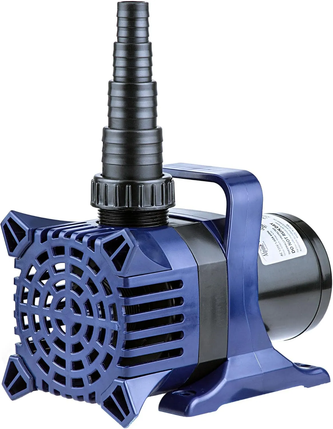 Alpine Corporation 2100 GPH Submersible Water Pump with 33 FT Cord and Adapters for Ponds, Fountains, Waterfalls, and Water Circulation, 192 Watts 20 FT Lift Quiet Operation Vertical/Horizontal