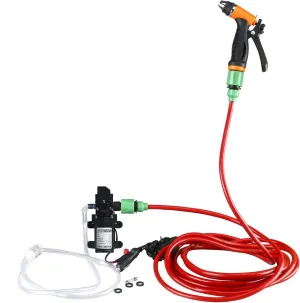 Amarine Made Electric Washer Pump Kit,12V Portable High Pressure Water Pump with 23.6" PVC Pressure Hose and Independent Power Switch,Wash Device for Auto RV Marine,Home,Garden,Vehicles