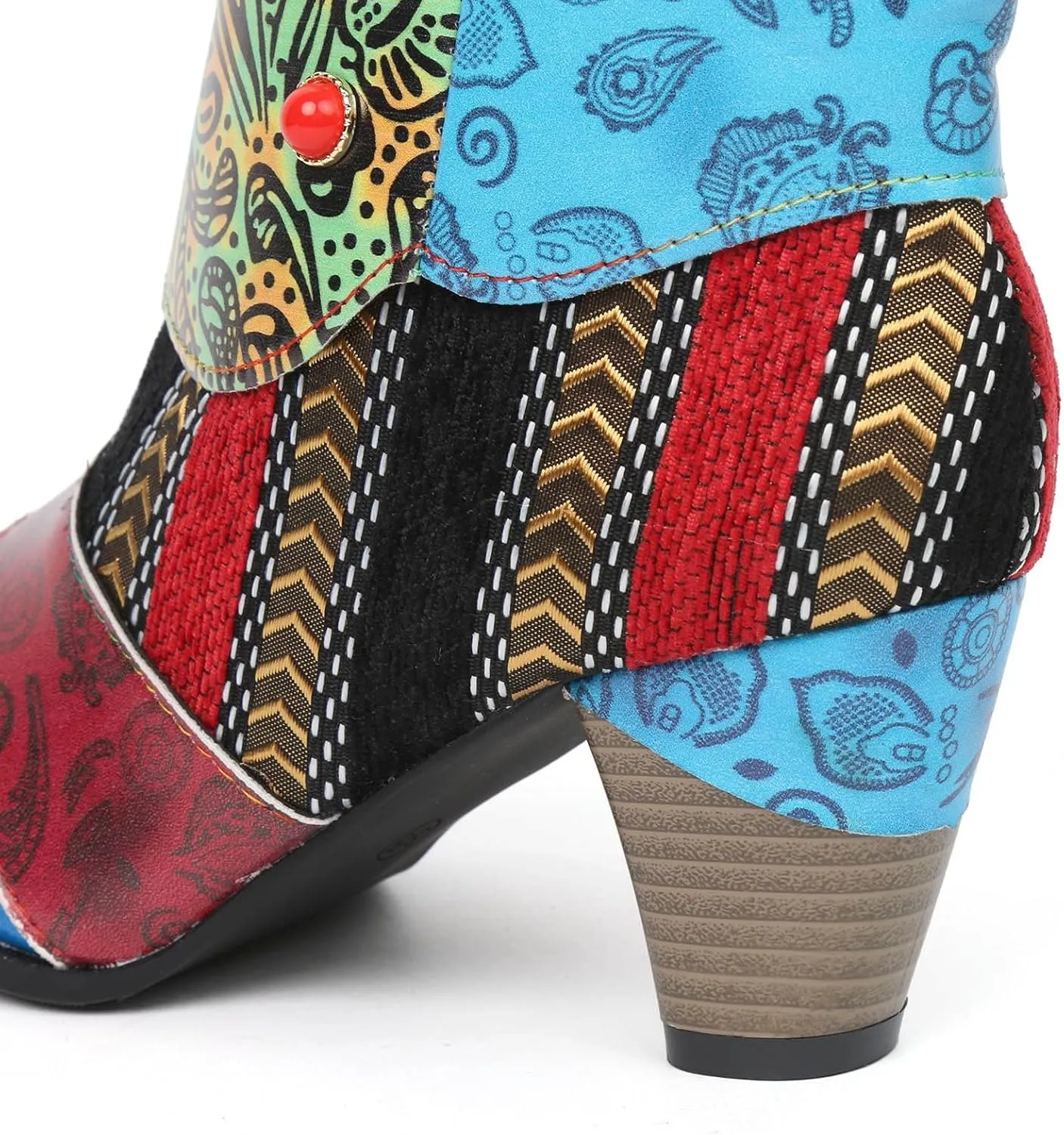 AMDBEL Booties for Women Dressy 2024 Ankle Boots Chunky High Heel Booties Fashionable Short Boots Winter Shoes