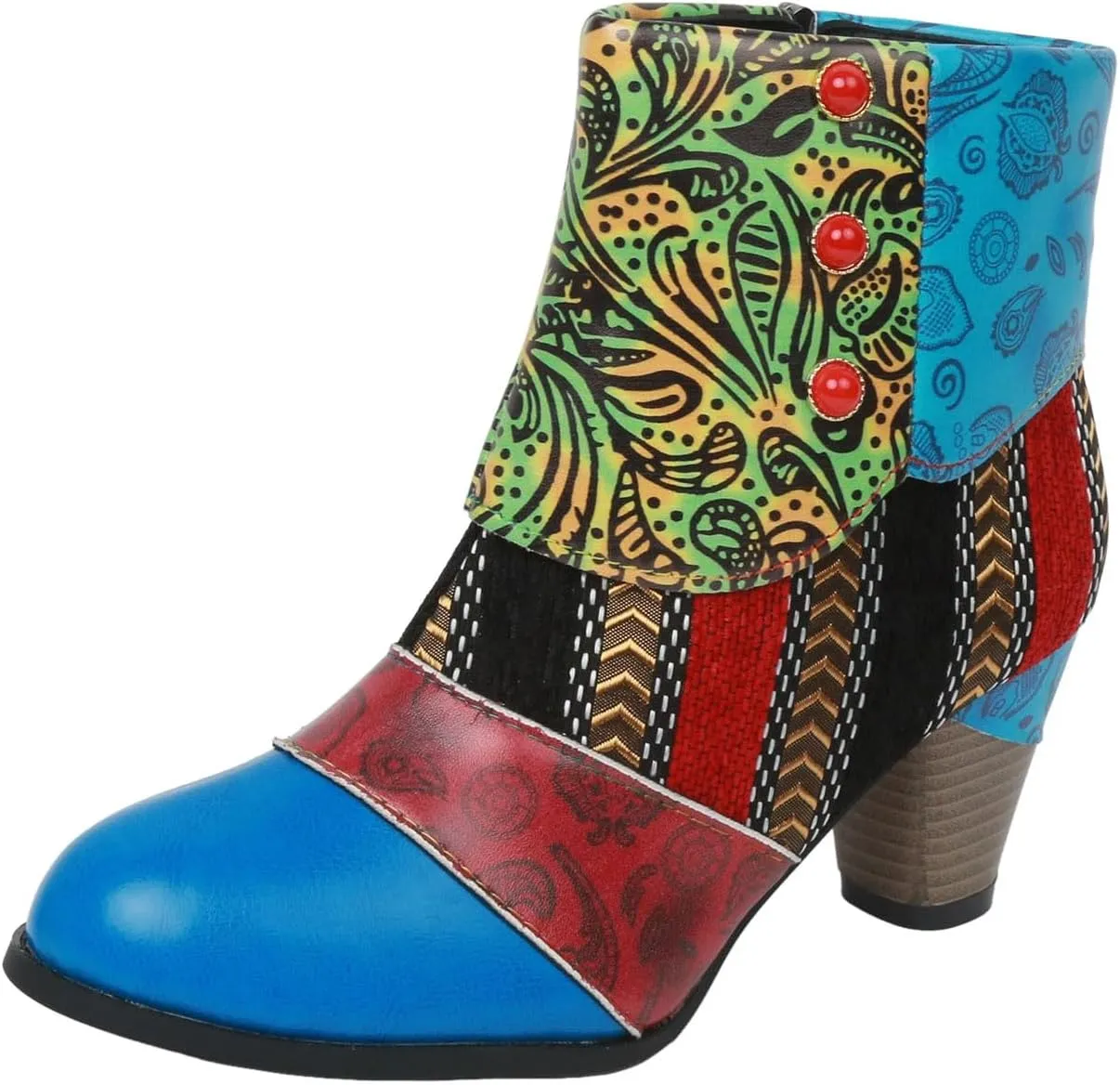 AMDBEL Booties for Women Dressy 2024 Ankle Boots Chunky High Heel Booties Fashionable Short Boots Winter Shoes