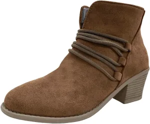 AMDBEL Booties for Women Dressy 2024 Ankle Boots Fashion Low Heel Side Zipper Pointd Toe Suede Fall Winter Short Boots Shoes