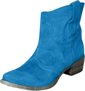 AMDBEL Boots for Women Ankle Booties, Women's Ankle Boots Chunky Low Heel Suede Mid Calf Zipper Cowboy Boots Winter Booties