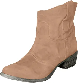 AMDBEL Boots for Women Ankle Booties, Women's Ankle Boots Chunky Low Heel Suede Mid Calf Zipper Cowboy Boots Winter Booties