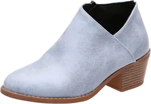 AMDBEL Fall Boots for Women 2024 Ankle Booties Dressy Low Heel Side Zipper Pointd Toe Fall Winter Short Boots Fashion Shoes