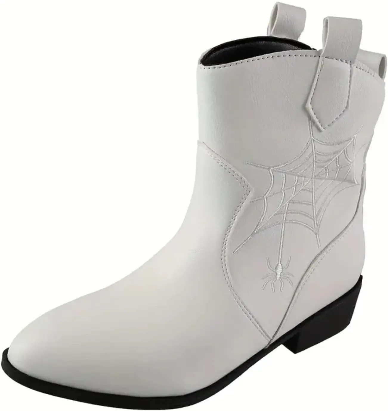 AMDBEL Fall Boots for Women 2024, Women's Ankle Boots Low Heel Ponited Toe Slip On Boots Ladies Party Short Booties