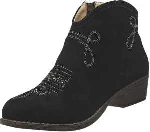 AMDBEL Fall Boots for Women 2024, Women's Ankle Boots Low Heel Short Boots Fashion Winter Walking Shoes with Side Zipper