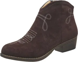 AMDBEL Fall Boots for Women 2024, Women's Ankle Boots Low Heel Short Boots Fashion Winter Walking Shoes with Side Zipper