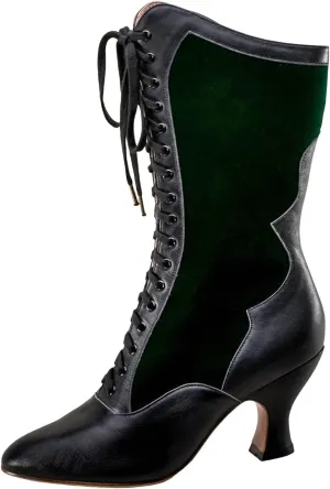 AMDBEL Mid Calf Boots for Women High Heel Fall Boots for Women 2024 Lace Up Sexy High Heel Pointed Toe Boots Winter Shoes