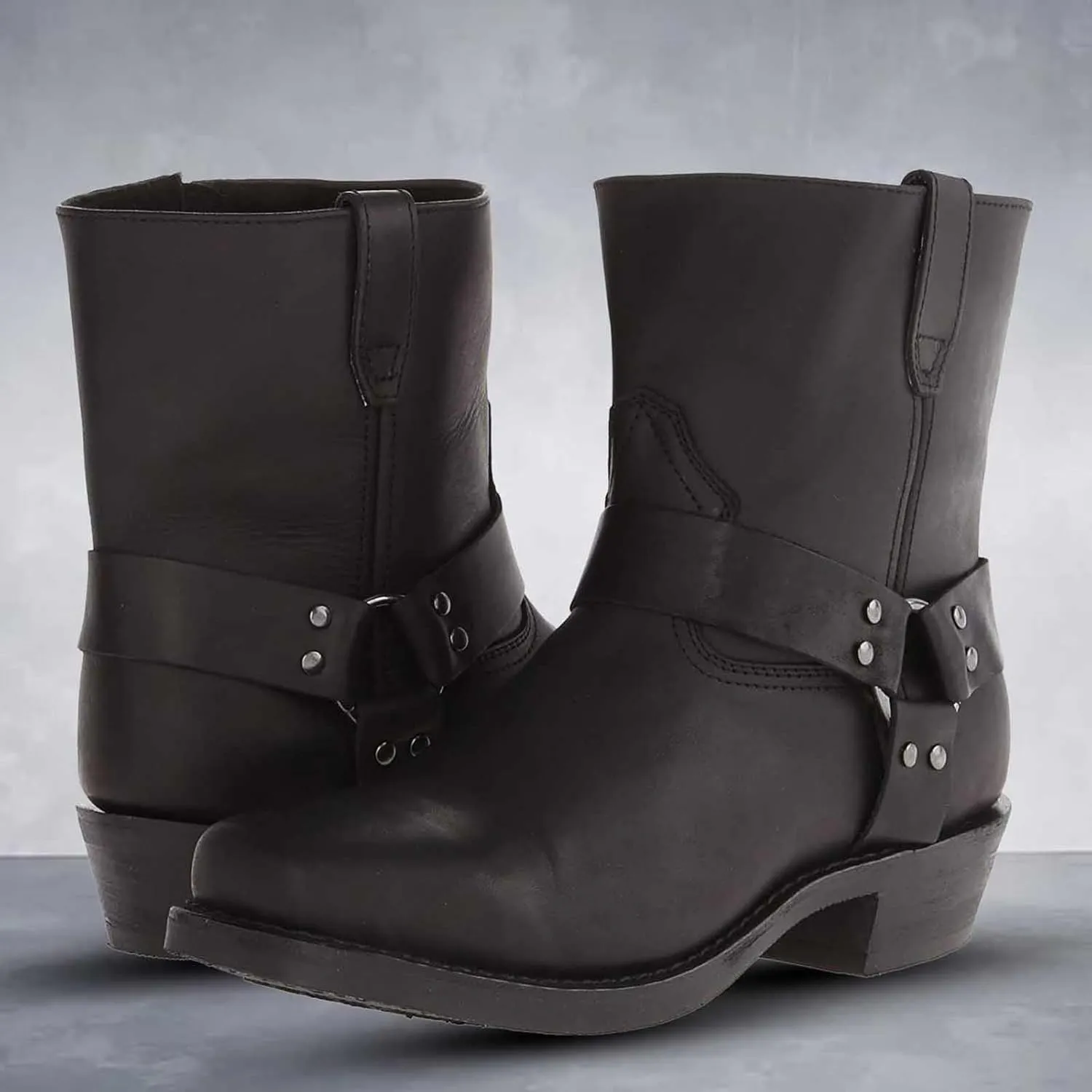 AMDBEL Mid Calf Boots for Women Low Heel Fall Boots for Women 2024 Slip On Casual Cowboy Boots Walking Booties Winter Shoes