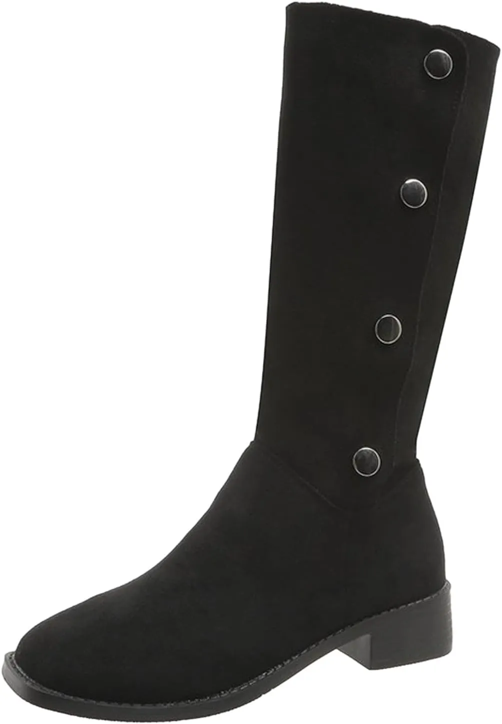 AMDBEL Mid Calf Boots for Women Low Heel Fall Boots for Women 2024 Slip On Riding Knee High Boots Fashion Booties Shoes
