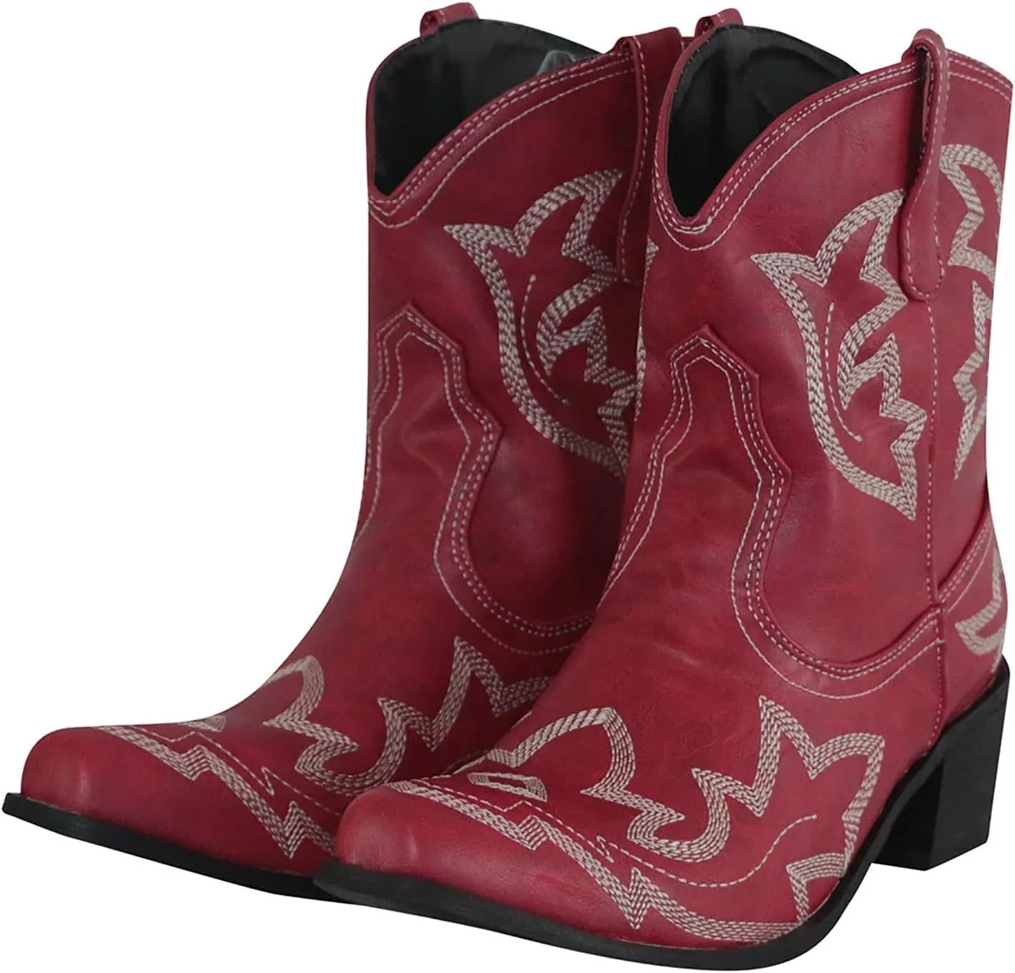 AMDBEL Mid Calf Boots for Women Low Heel Fall Boots for Women 2024 Winter Pointed Toe Western Cowboy Boots Fashion Shoes