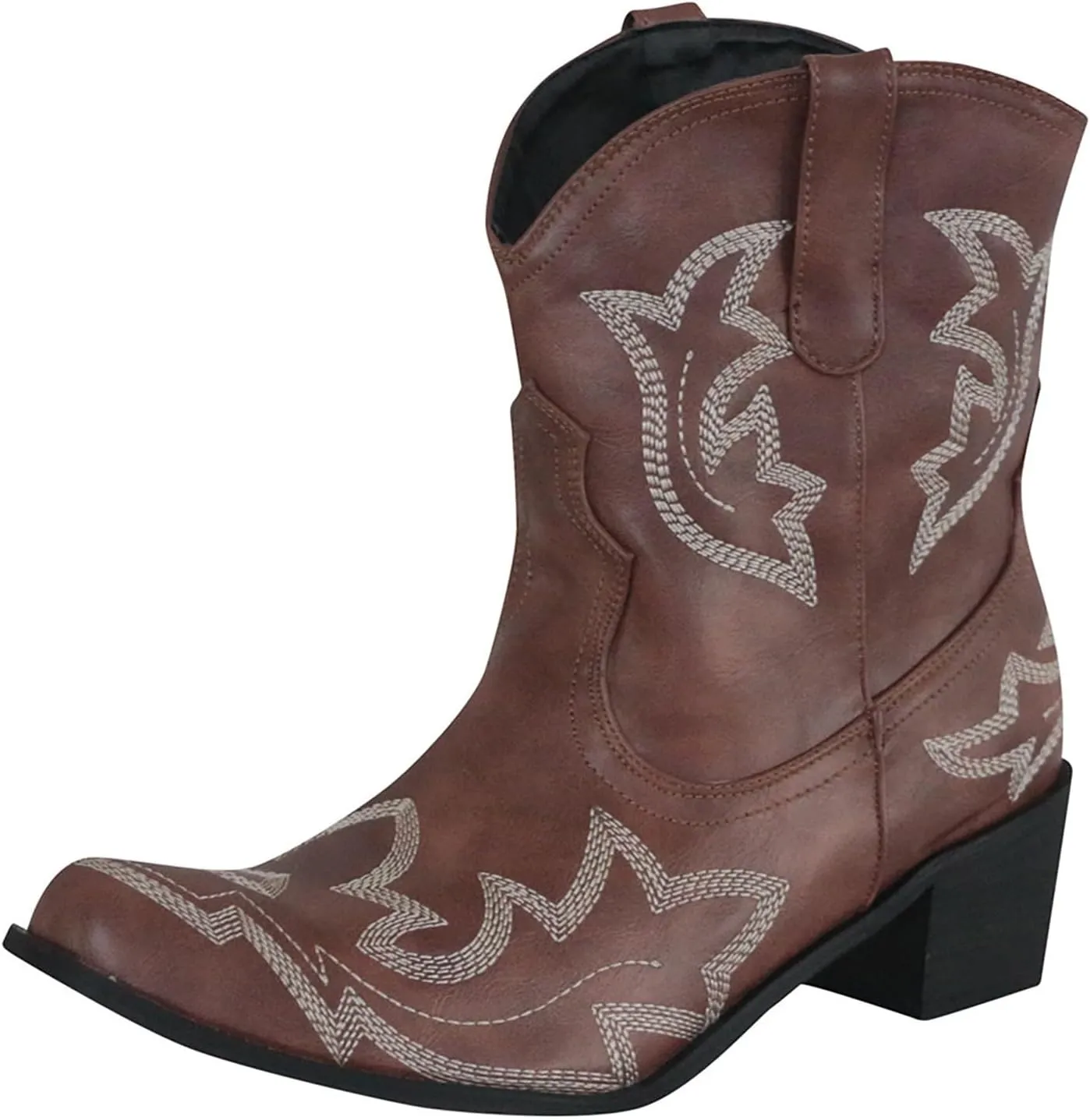 AMDBEL Mid Calf Boots for Women Low Heel Fall Boots for Women 2024 Winter Pointed Toe Western Cowboy Boots Fashion Shoes