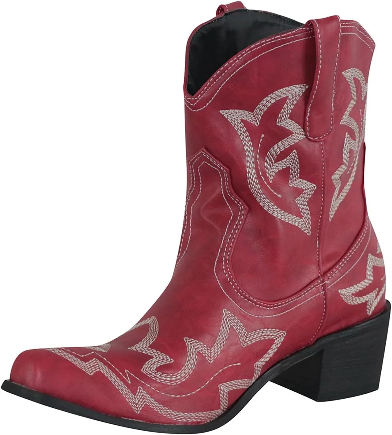 AMDBEL Mid Calf Boots for Women Low Heel Fall Boots for Women 2024 Winter Pointed Toe Western Cowboy Boots Fashion Shoes