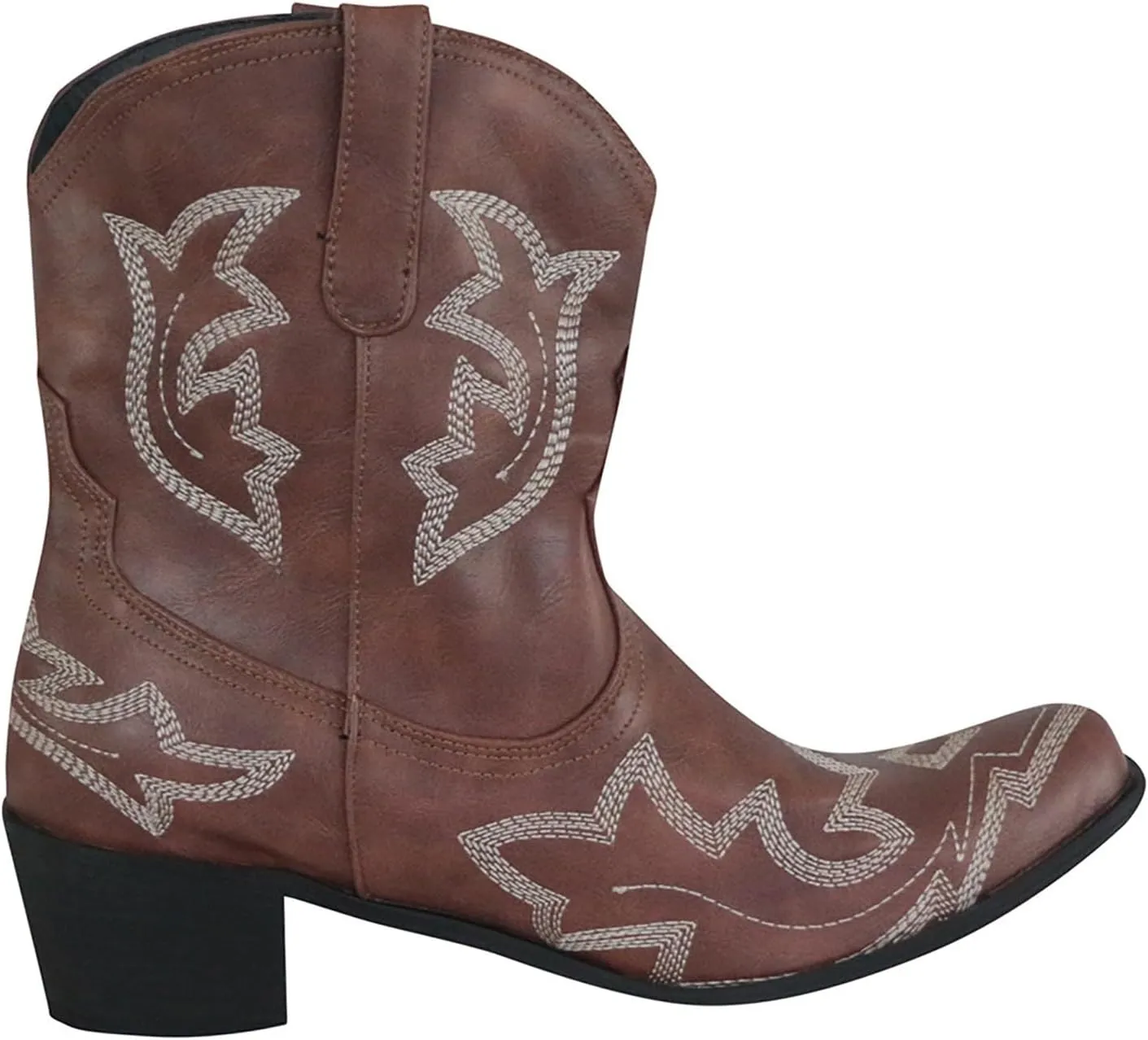 AMDBEL Mid Calf Boots for Women Low Heel Fall Boots for Women 2024 Winter Pointed Toe Western Cowboy Boots Fashion Shoes