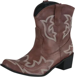 AMDBEL Mid Calf Boots for Women Low Heel Fall Boots for Women 2024 Winter Pointed Toe Western Cowboy Boots Fashion Shoes