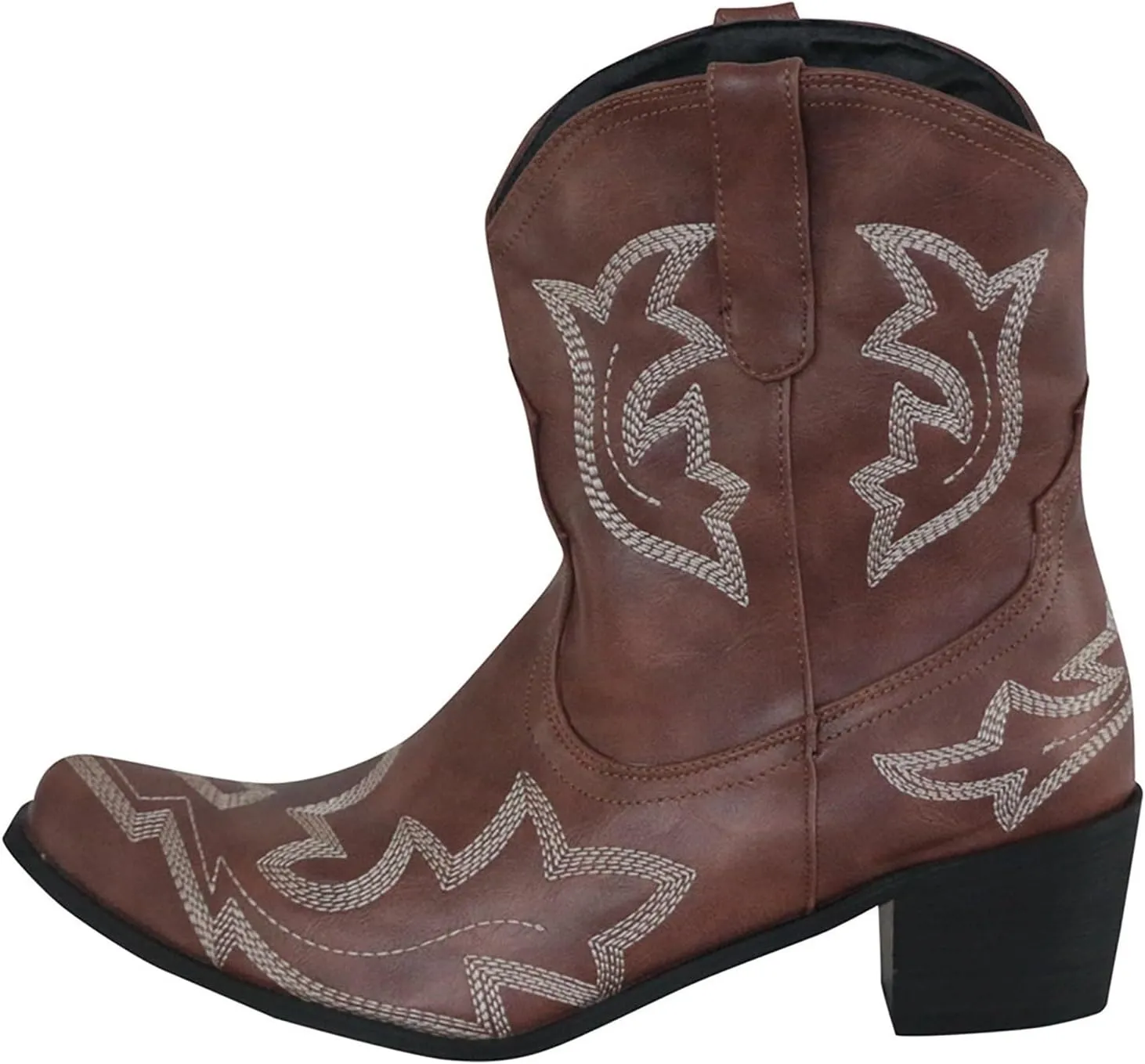AMDBEL Mid Calf Boots for Women Low Heel Fall Boots for Women 2024 Winter Pointed Toe Western Cowboy Boots Fashion Shoes