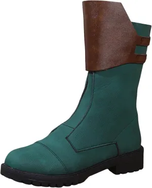 AMDBEL Mid Calf Boots for Women Low Heel Fall Boots for Women 2024 Zipper Ankle Boots Winter Ankle Booties Ladies Shoes