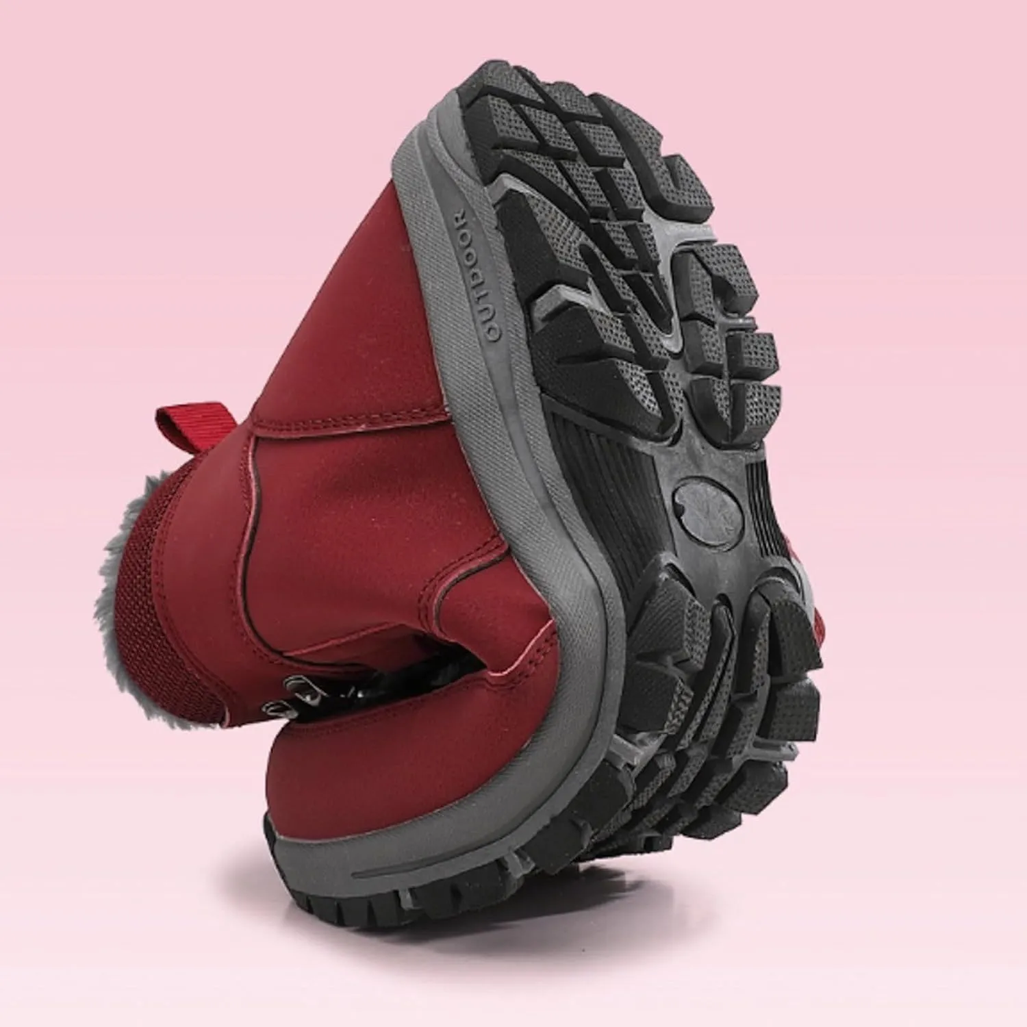 AMDBEL Snow Boots for Women Men Winter Warm Fur lined Boots Anti-Slip Comfortable Ankle Boots Cold Weather Boots Sneakers