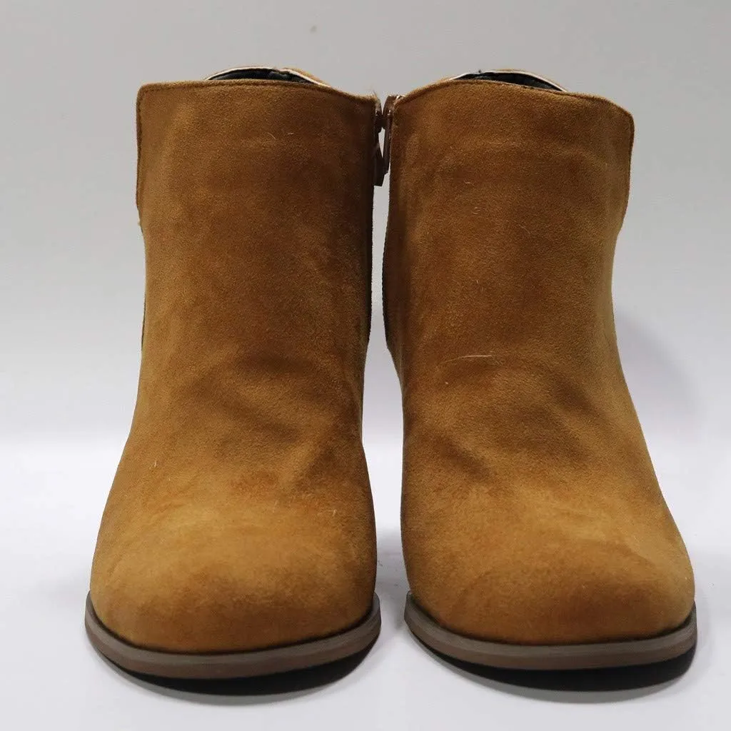 AMDBEL Winter Boots for Women 2024 Ankle Boots Round Toe Wedge Short Boot Zipper Suede Winter Ladies Walking Shoes