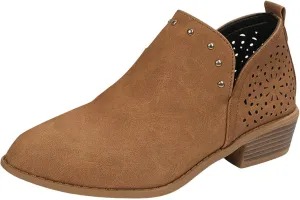 AMDBEL Womens Boots Ankle, Ankle Booties Low Heel Chelsea Boots Side Zipper Pointd Toe Fall Winter Short Boots Shoes